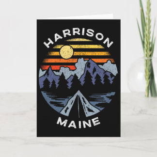 Harrison Maine Mountains Vacation Camping Souvenir Card