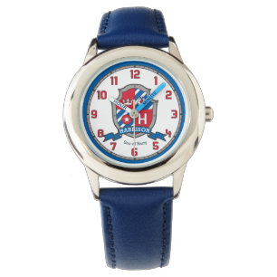 Harrison name meaning letter H crest red blue bird Watch