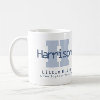 Harrison name meaning monogram H blue Coffee Mug