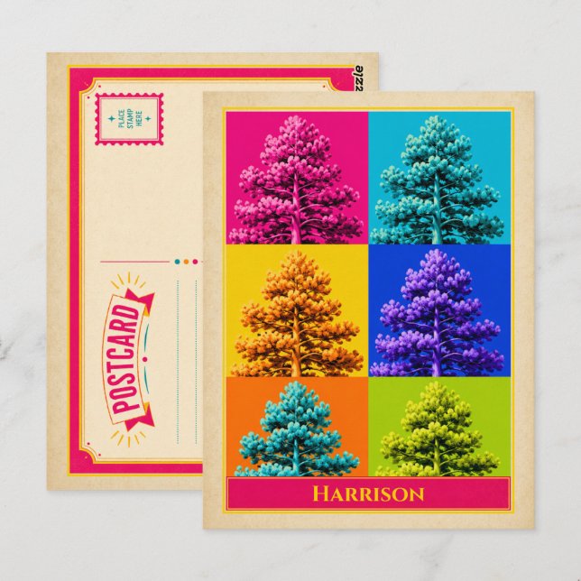 Harrison Postcard Arkansas Pine Tree Vintage (Front/Back)