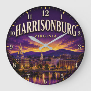 Harrisonburg Virginia Large Clock