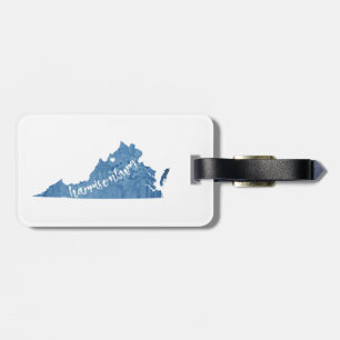 Harrisonburg Virginia Wood Grain Luggage Tag