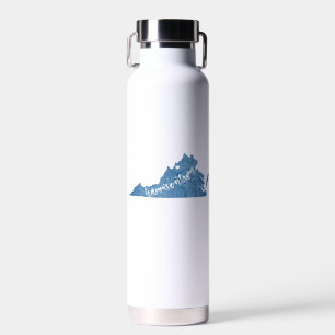 Harrisonburg Virginia Wood Grain Water Bottle