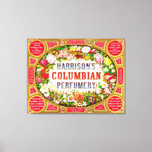 Harrison's Columbian Perfumery 1854 Canvas Print