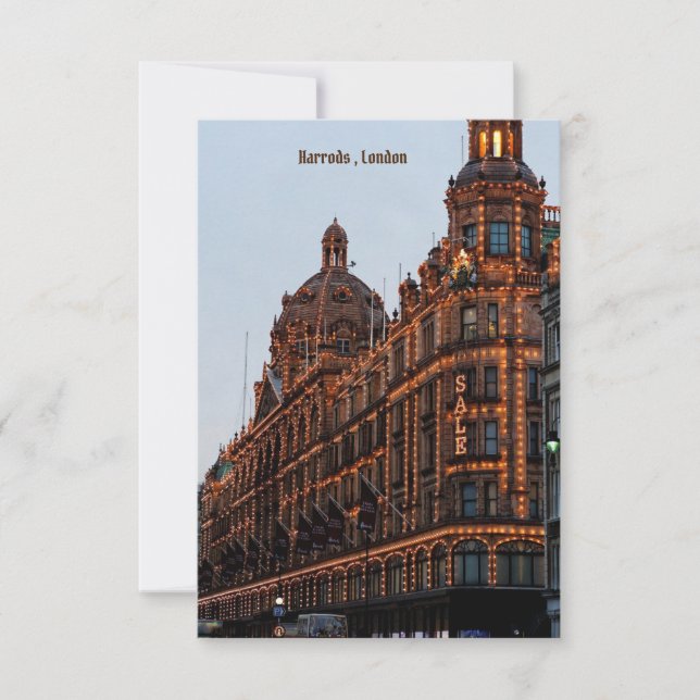 Harrods ,London  Card (Front)