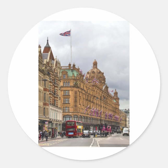 Harrods of Knightsbridge Classic Round Sticker (Front)