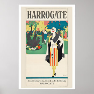 Harrogate North Yorkshire England Vintage Travel Poster