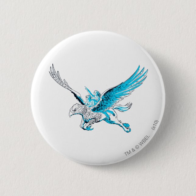 Harry and Hermione on a Hippogriff 6 Cm Round Badge (Front)