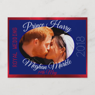 Harry and Meghan photo Royal Wedding Kiss Postcard