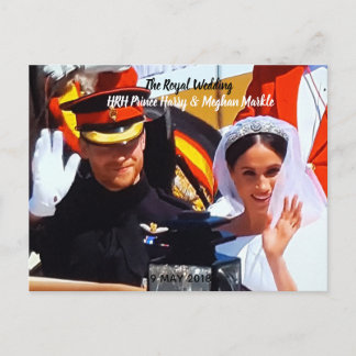 Harry and Meghan Royal Wedding Carriage Ride Postcard