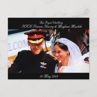Harry and Meghan Royal Wedding Carriage Ride Postcard