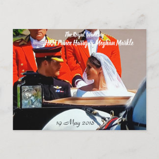 Harry and Meghan Royal Wedding Carriage Ride Postcard