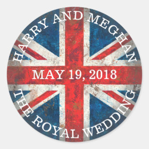 Harry and Meghan Royal Wedding Classic Round Sticker