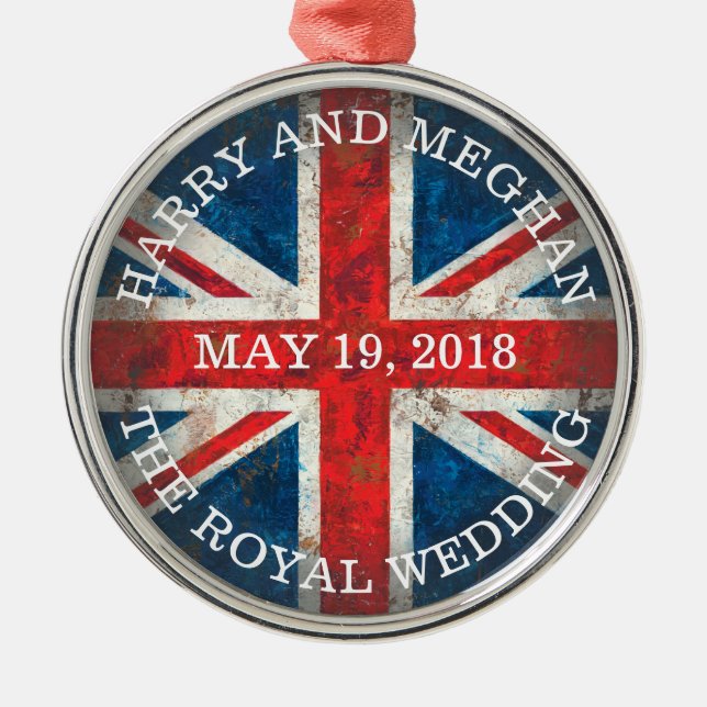 Harry and Meghan Royal Wedding Metal Tree Decoration (Front)