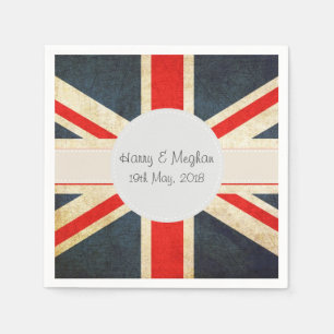 Harry and Meghan Royal Wedding UK Flag Napkins