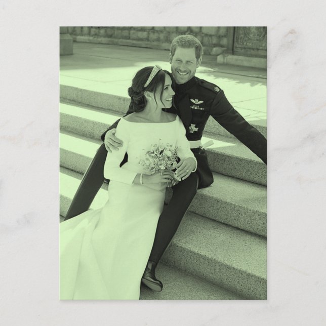 Harry and Meghan wedding portrait stylised Postcard (Front)
