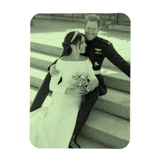 Harry and Meghan wedding portrait stylized Magnet (Vertical)
