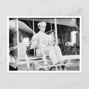 Harry Atwood pilot in Wright Brothers Aeroplane Postcard
