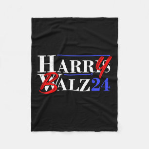 Harry B 2024 Funny Kamala Harris And Tim W 2024 Fleece Blanket
