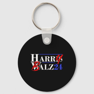 Harry B 2024 Funny Kamala Harris And Tim W 2024 Key Ring