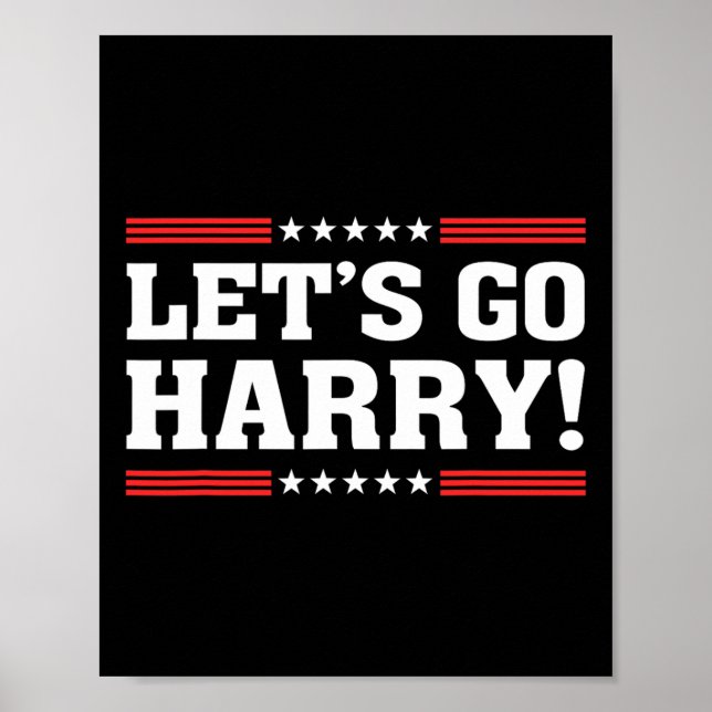 Harry B Funny Harris W Let's Go Harry 2024 Kamala  Poster (Front)