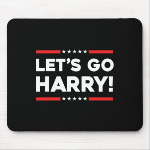 Harry B Funny Kamala Harris Tim W 2024 Let's Go Ha Mouse Mat