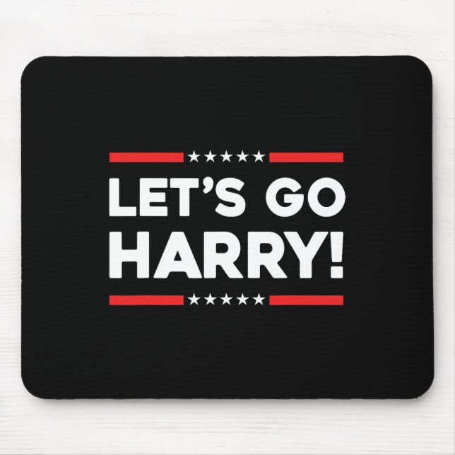 Harry B Funny Kamala Harris Tim W 2024 Let's Go Ha Mouse Mat (Front)