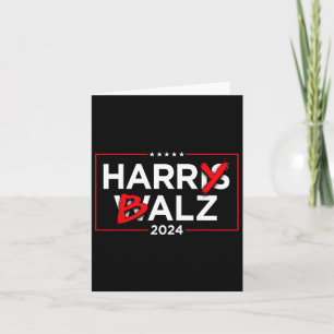 Harry B Kamala Harris And Tim W 2024 Card