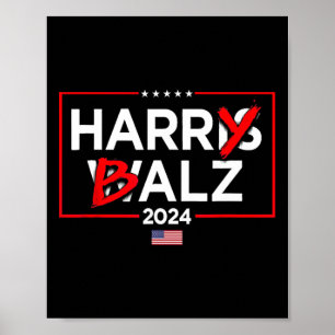 Harry Bheimer Harris 24 Kamala Harris For Presiden Poster