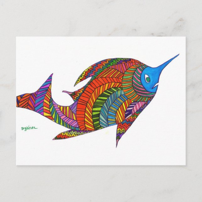 Harry Herringbone Fish Postcard (Front)