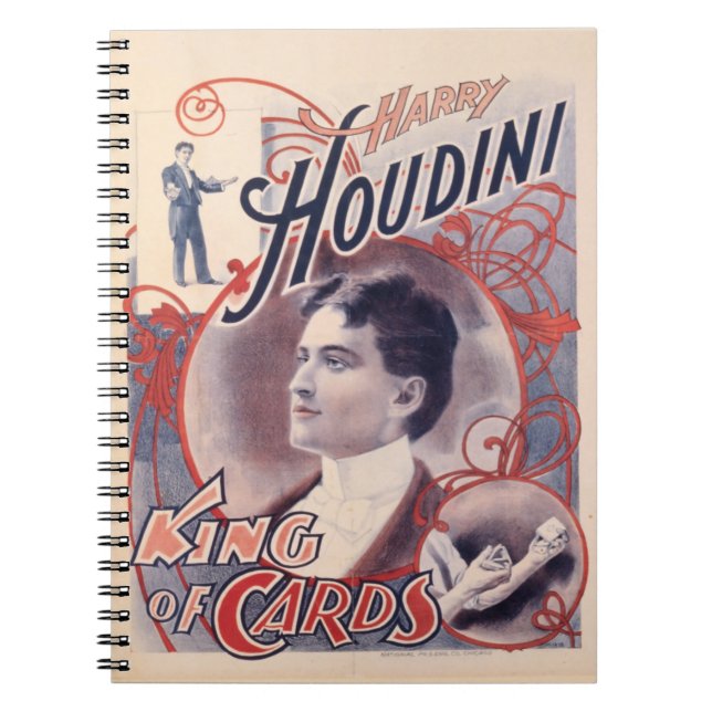 Harry Houdini, king of cards 1895  Notebook (Front)