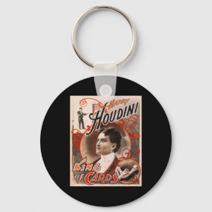 Harry Houdini King Of Cards Key Ring