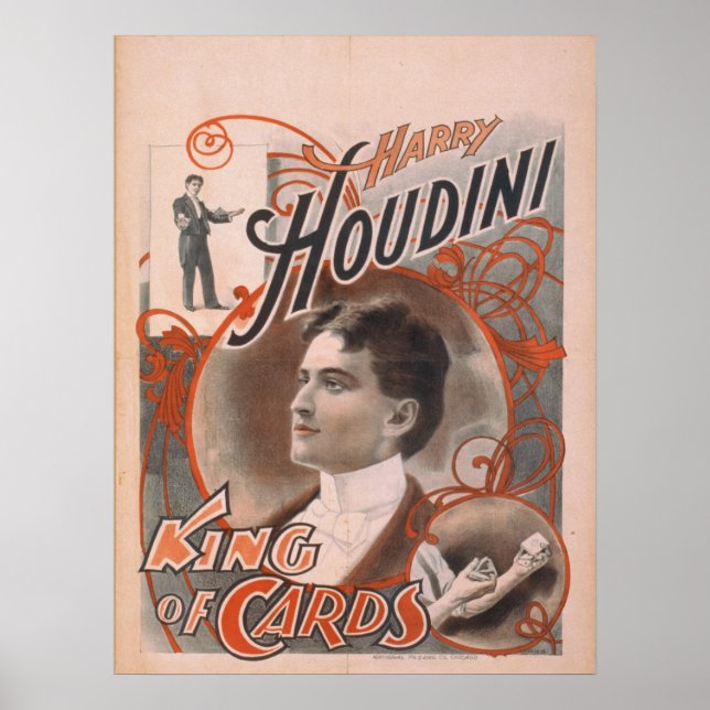 Harry HOUDINI Magician VAUDEVILLE Poster (Front)