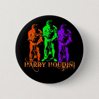 Harry Houdini Triple Image 6 Cm Round Badge