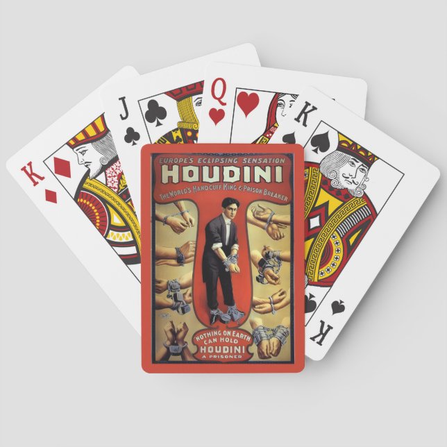 Harry Houdini Vintage Advertising Playing Cards (Back)