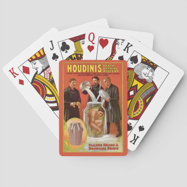 Harry Houdini Vintage Advertising Playing Cards (Back)