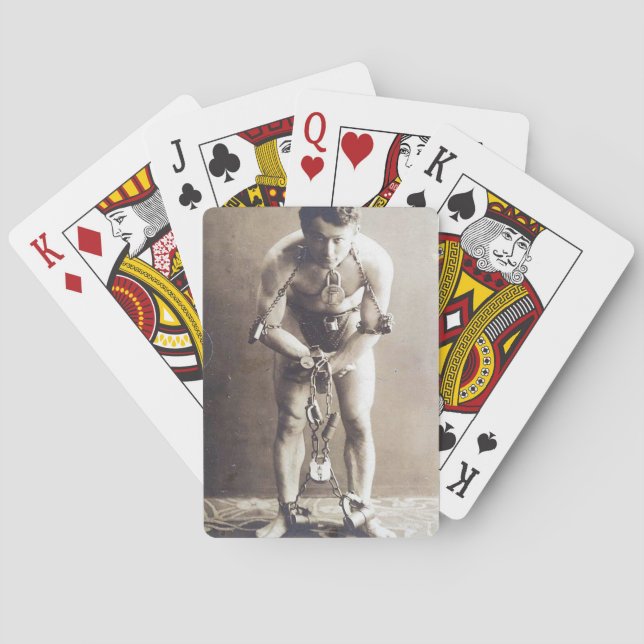 Harry Houdiniin in Chains Playing Cards (Back)
