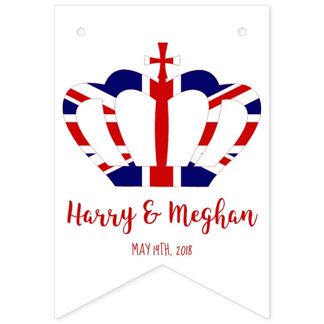 Harry & Meghan Crown | Royal Wedding Celebration Bunting (First Flag)