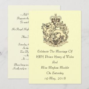 Harry & Meghan Elegant Royal Wedding Invitation