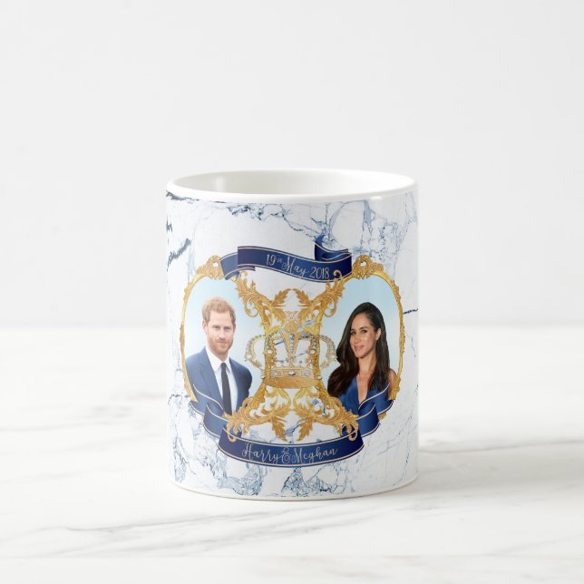 Harry+Meghan Midnight Blue Marble Coffee Mug (Center)