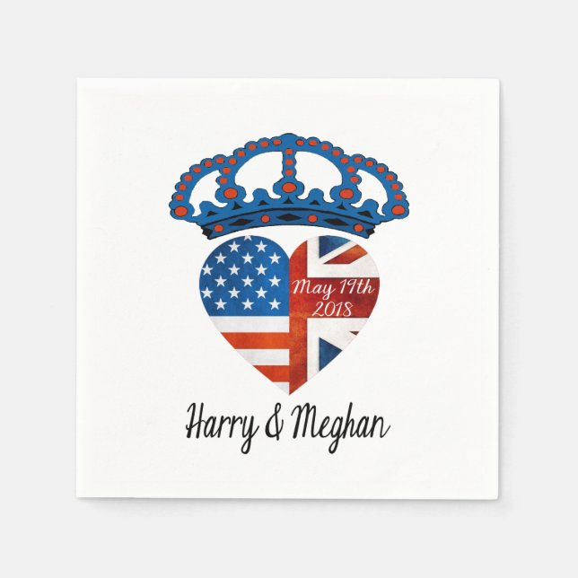Harry & Meghan Wedding, May 19th 2018 Napkin (Front)