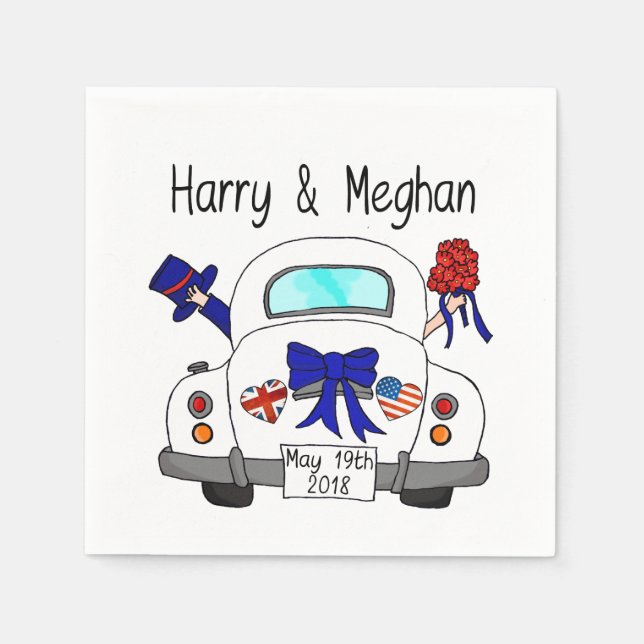 Harry & Meghan Wedding, May 19th 2018 Napkin (Front)
