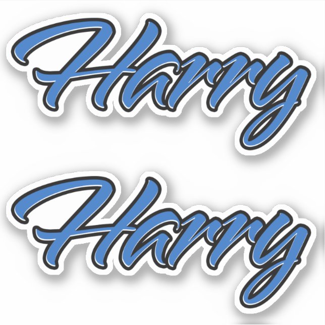 Harry Name blue stickers sticker sticker set (Front)