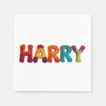 HARRY Name in Vibrant Crochet Pattern