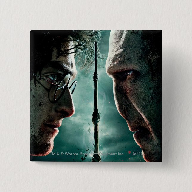 Harry Potter 7 Part 2 - Harry vs. Voldemort 15 Cm Square Badge (Front)