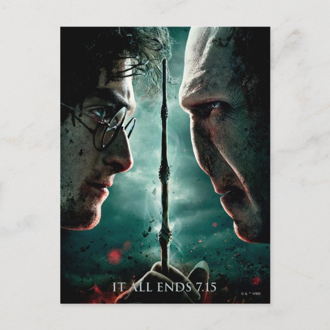 Harry Potter 7 Part 2 - Harry vs. Voldemort Postcard (Front)