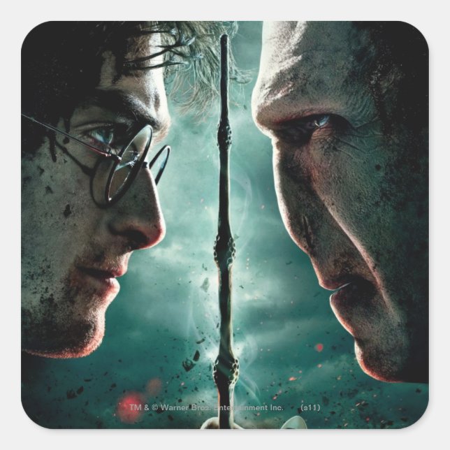 Harry Potter 7 Part 2 - Harry vs. Voldemort Square Sticker (Front)