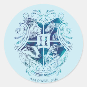Harry Potter   Aguamenti HOGWARTS™ Crest Classic Round Sticker