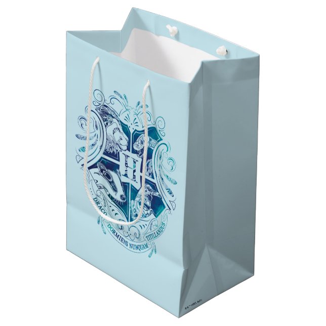 Harry Potter | Aguamenti HOGWARTS™ Crest Medium Gift Bag (Front Angled)