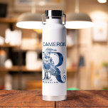 Harry Potter | Aguamenti RAVENCLAW™ Add Your Name Water Bottle<br><div class="desc">Check out this Ravenclaw graphic based on the Aguamenti water-making spell. This features a blue raven standing in front of a giant letter "R" with the name "Ravenclaw" written below.</div>